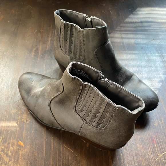 Rustic Grey Ankle Boots - Picture 3 of 15